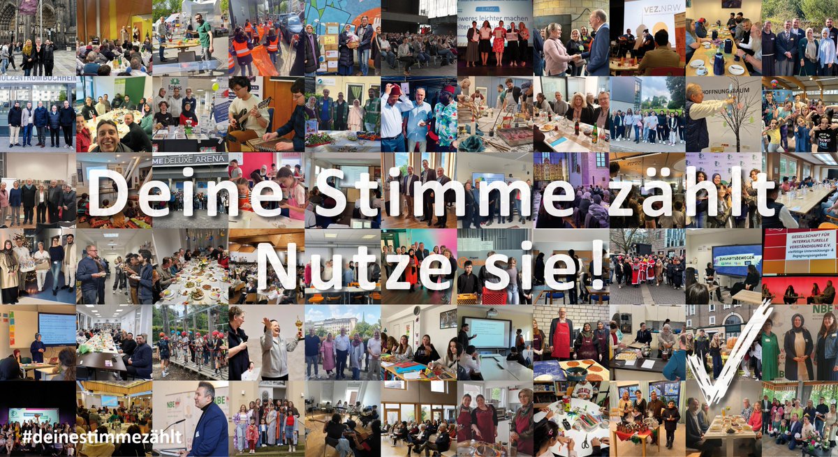 VEZ NRW (@vez_nrw) on Twitter photo 🗳 Deine Stimme zählt – Nutze sie! 🗳
Demokratie lebt von unserer Beteiligung. Lass deine Stimme nicht ungenutzt! Setz ein Zeichen für Gerechtigkeit, Vielfalt und Zusammenhalt.
➡️ Mehr Infos & Aufruf der <a href="/StiftungDuB/">Dialog und Bildung</a> :
🔗 sdub.de/wahlen2025/
#DeineStimmeZählt #Wahlen2025 🗳 Deine Stimme zählt – Nutze sie! 🗳
Demokratie lebt von unserer Beteiligung. Lass deine Stimme nicht ungenutzt! Setz ein Zeichen für Gerechtigkeit, Vielfalt und Zusammenhalt.
➡️ Mehr Infos & Aufruf der <a href="/StiftungDuB/">Dialog und Bildung</a> :
🔗 sdub.de/wahlen2025/
#DeineStimmeZählt #Wahlen2025