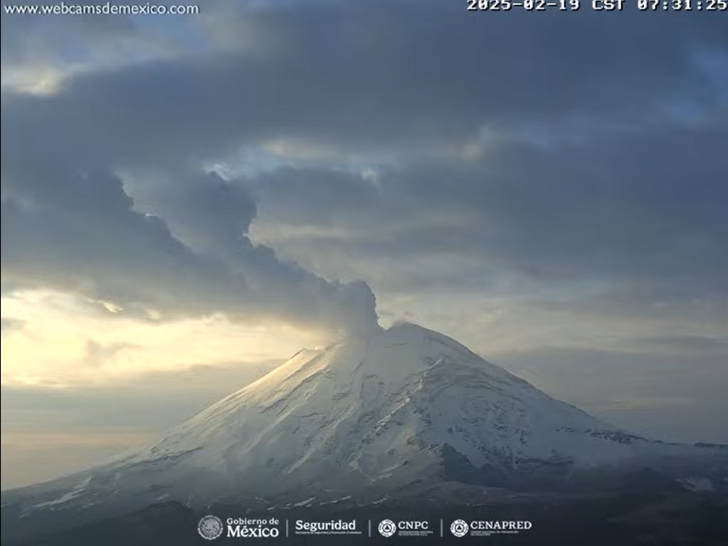 webcamsdemexico's tweet photo. ¿Ya viste qué guapo anda nuestro #Popocatépetl 🏔 esta mañana?

Su abrigo blanco se deja ver tras la lluvia de anoche en #Puebla.

Vía: @MgmPuebla.
https://t.co/AGPhu9CAsP