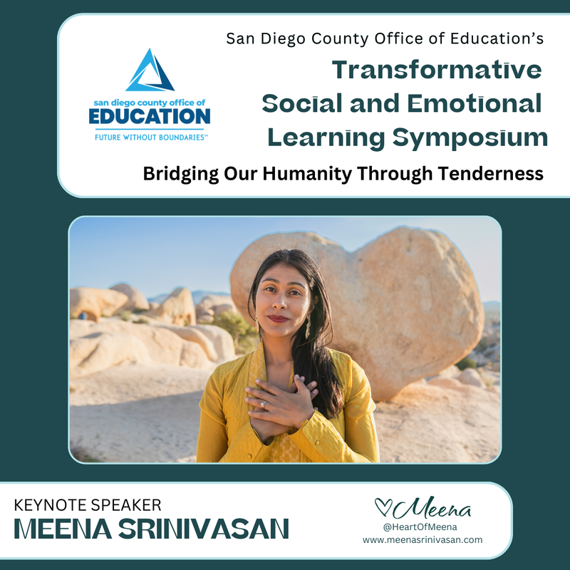 HeartOfMeena's tweet photo. 🌉 Excited to keynote San Diego County Office of Ed’s SEL Symposium! ✨🙏🏽 Unveiling my NEW talk: "Becoming a Bridge Builder for Beloved Community"—inspired by my dad, a bridge engineer, &amp; rooted in T-SEL. 

Let’s build bridges!

 #BelovedCommunity #SEL #Education #Mindfulness https://t.co/Ju1aGB7pWc