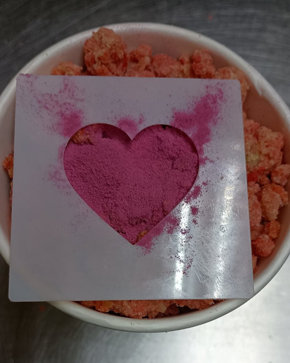 SaveTheChimps's tweet image. We're still swooning over the delicious Chimpentine's treat Chef Josh made! This Strawberry Jubilee w/ almond flour crumble & dragon fruit powder hearts was a hit! Our residents savored every bite. Pant-hoots to Chef for making the day extra special!