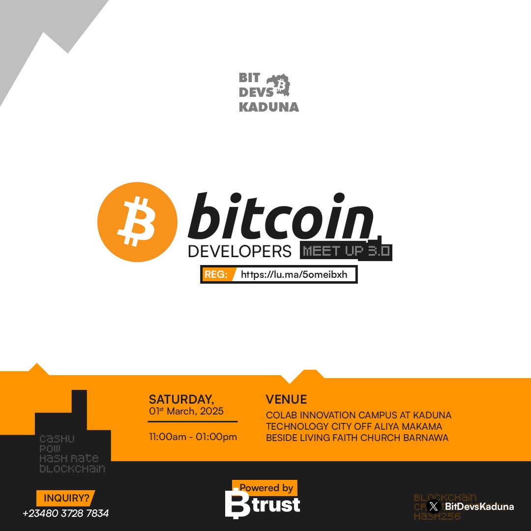 BitDevsKaduna's tweet image. Join us on Saturday.
Register now: lu.ma/5omeibxh