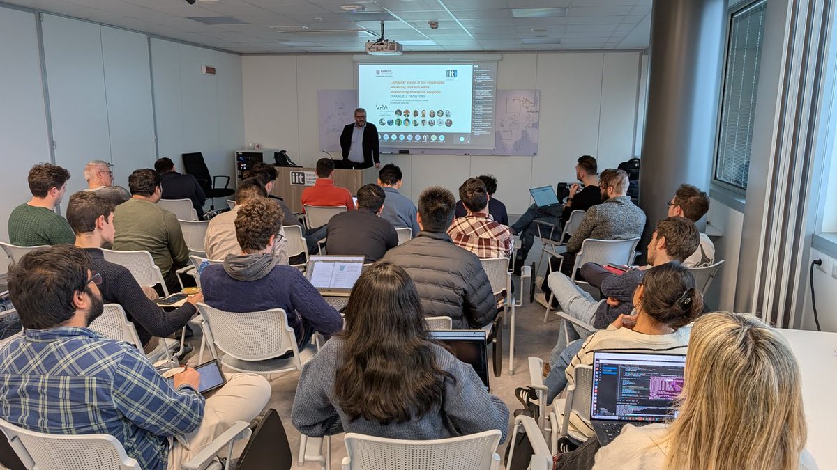PAVIS IIT (@pavis_iit) on Twitter photo ...and today we have <a href="/efrontoni/">Emanuele Frontoni</a> from the VRAI group of University of Macerata with his talk on the challenges of pushing the boundaries of computer vision research while ensuring successful enterprise adoption. ...and today we have <a href="/efrontoni/">Emanuele Frontoni</a> from the VRAI group of University of Macerata with his talk on the challenges of pushing the boundaries of computer vision research while ensuring successful enterprise adoption.