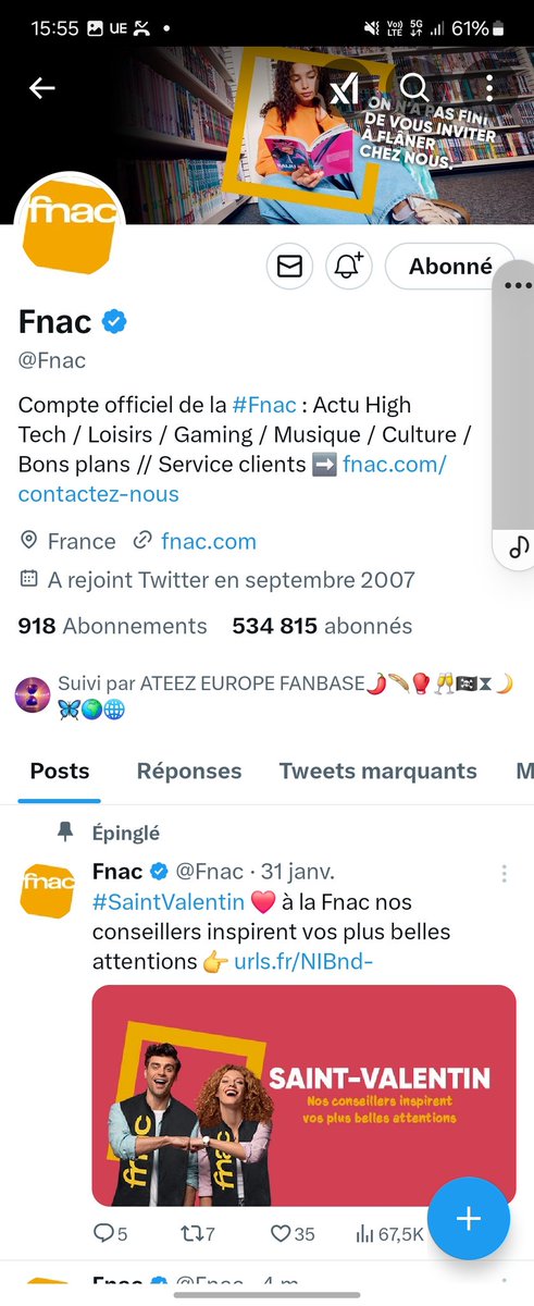 Mel_mm989's tweet photo. @EuropeAteez @Fnac JE PARTICIPEEE !!! En espérant avoir cette chance ❤️❤️ https://t.co/KgPTbsz2LE