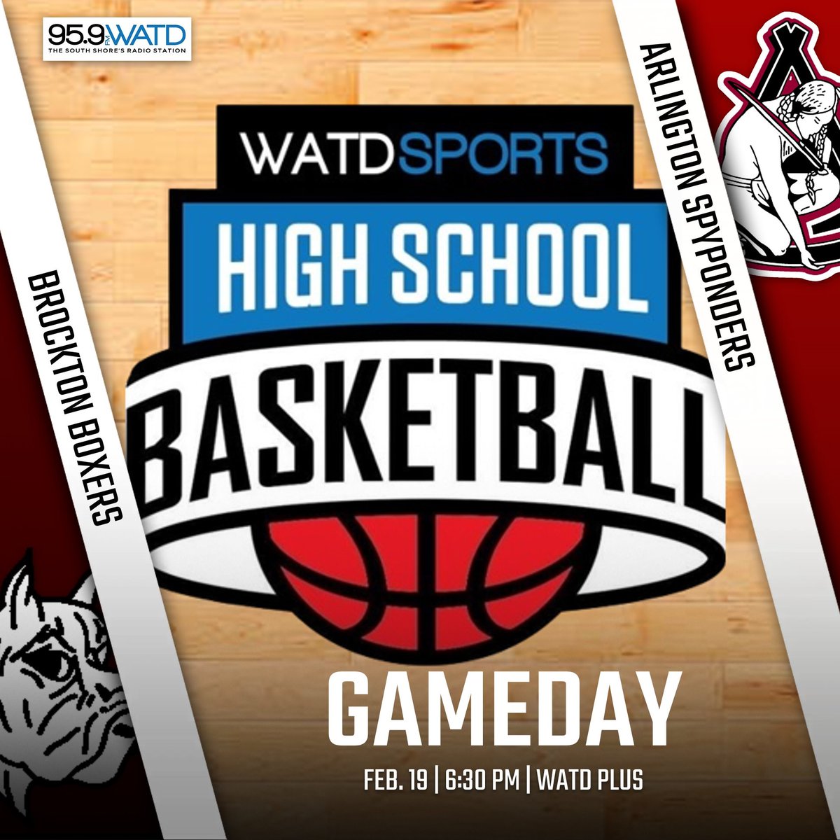 GAMEDAY!

WATD wraps up the regular season with the finale of the 2025 Panther Classic

Tune in tonight for <a href="/BoxerHoops/">Brockton High Basketball</a> vs <a href="/AHS_SpyPonders/">SpyPondersAthletics</a> on the WATD Sports Network

🕑 6:30 PM
💻 959watd.com/watdplus