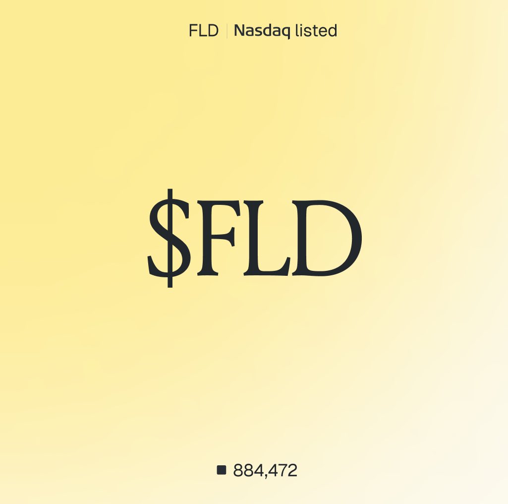 Fold is now trading on Nasdaq under $FLD. A bitcoin financial services  company built by bitcoiners for bitcoiners with over 1,000 bitcoin in  treasury. LFG.