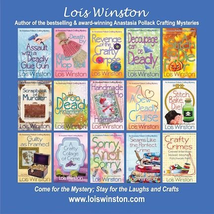 Shout out to Lois Winston ( @Anasleuth ) on the release of fourteenth (!!) Anastasia Pollack crafting mystery. If you're looking for a cozy series (with crafts included!) you can't beat this series.
amzn.to/3CMybYr 
#whattoread #cozymystery #writingcommunity