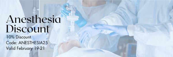 Enjoy a 10% discount on all our products using the promotional code ANESTHESIA25 Valid February 19-21, 2025.

buff.ly/3utGww2