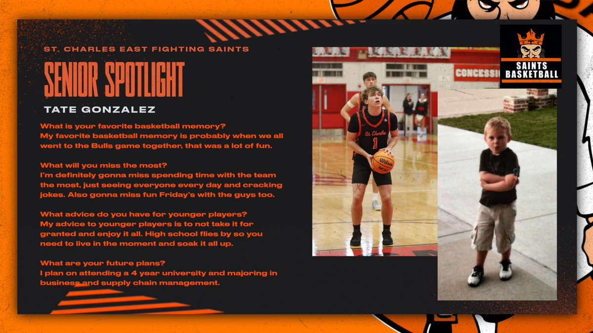 Next up for Senior Recognition is Tate Gonzalez.