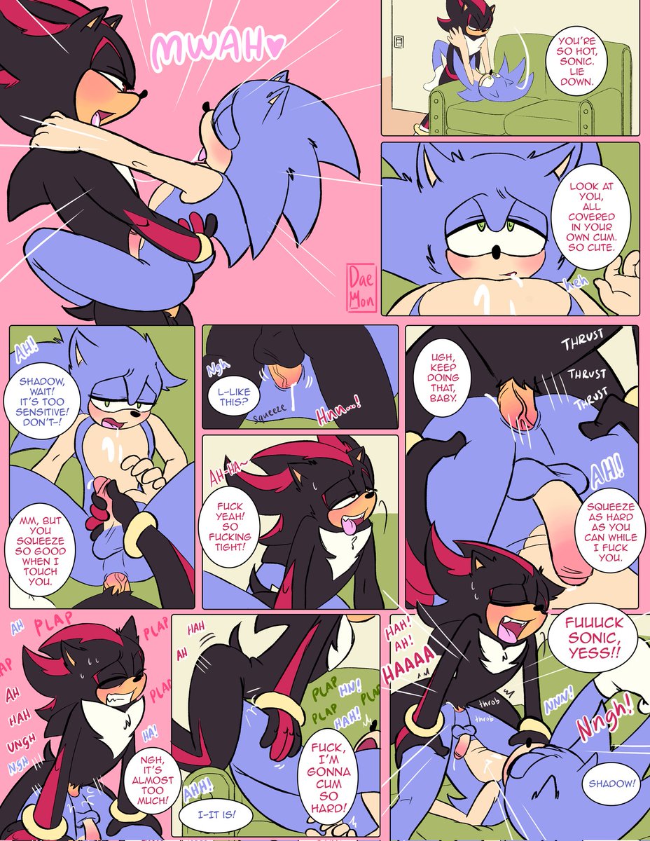 dae_mon93's tweet photo. So. Starting a new comic. This one's called Second Times, hehe. Yes, it's the Sonussy one. Really hope you like it! If you do, I'll be updating every two weeks 🤞🏼😁
Anyways, Chapter 1: Sonic wakes up with a pussy. 
Enjoy! 🌸 #sonadownsfw https://t.co/7gtmLIJMrK