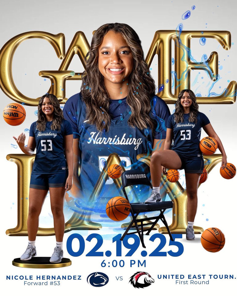 It’s Game Day !!! United East Tournament - First Round !!🏀✨
⏱6:00 PM 
📍Penn State Harrisburg - The CUB
