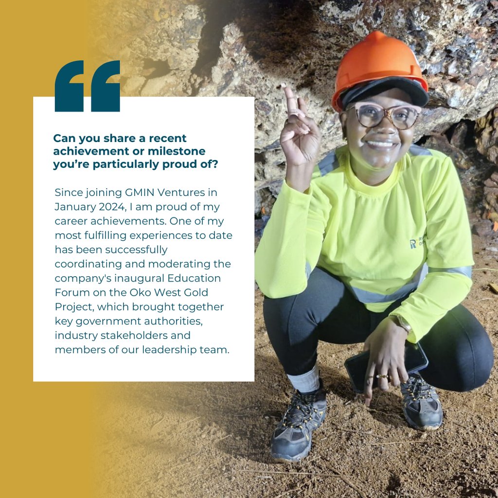 𝐌𝐄𝐄𝐓 𝐓𝐇𝐄 𝐓𝐄𝐀𝐌⁠ 👷‍♀️
⁠
Today, we would like to introduce you to Stacy Carmichael, Communications Specialist, GMIN Ventures Guyana Inc. 
⁠
#meetheteam #gminingventures #mining #gold #goldmining #naturalresourceinvesting #capitalprojects #gmin #gminf