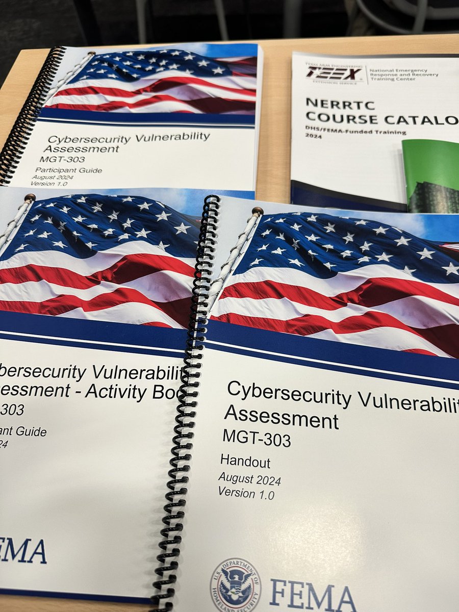 Day 1 of TEEX &amp; FEMA Cybersecurity Vulnerability Assessment Training. #TISDPROUD