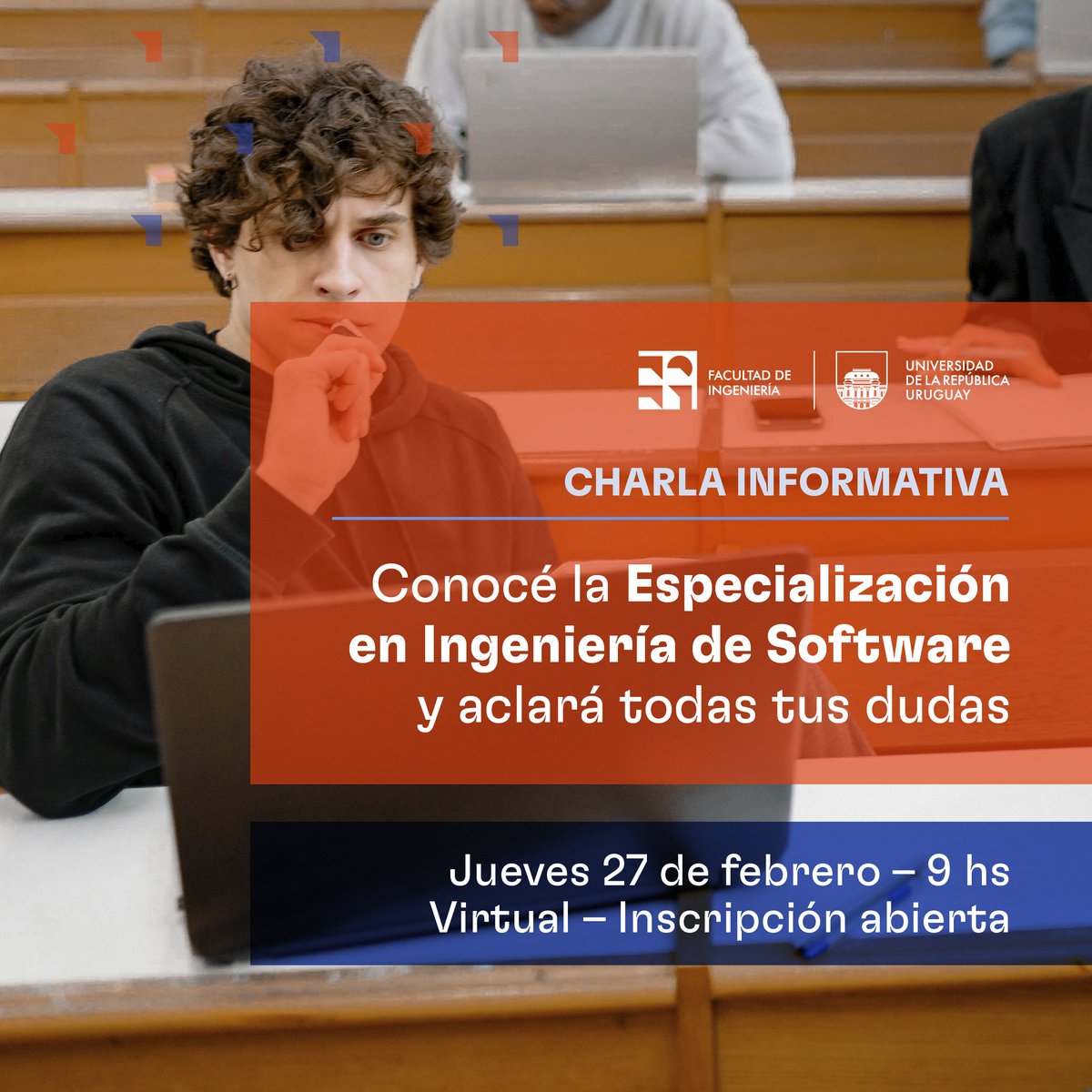 🚀 ¿Te interesa especializarte en Ingeniería de Software? Sumate a nuestra charla informativa y resolvé todas tus dudas.

🔗 Inscribite: forms.gle/YuKBYUT6NwDHBc…

Si conocés a alguien a quien pueda interesarle, arrobalo en los comentarios ⬇️ #IngenieríaDeSoftware #Especialización