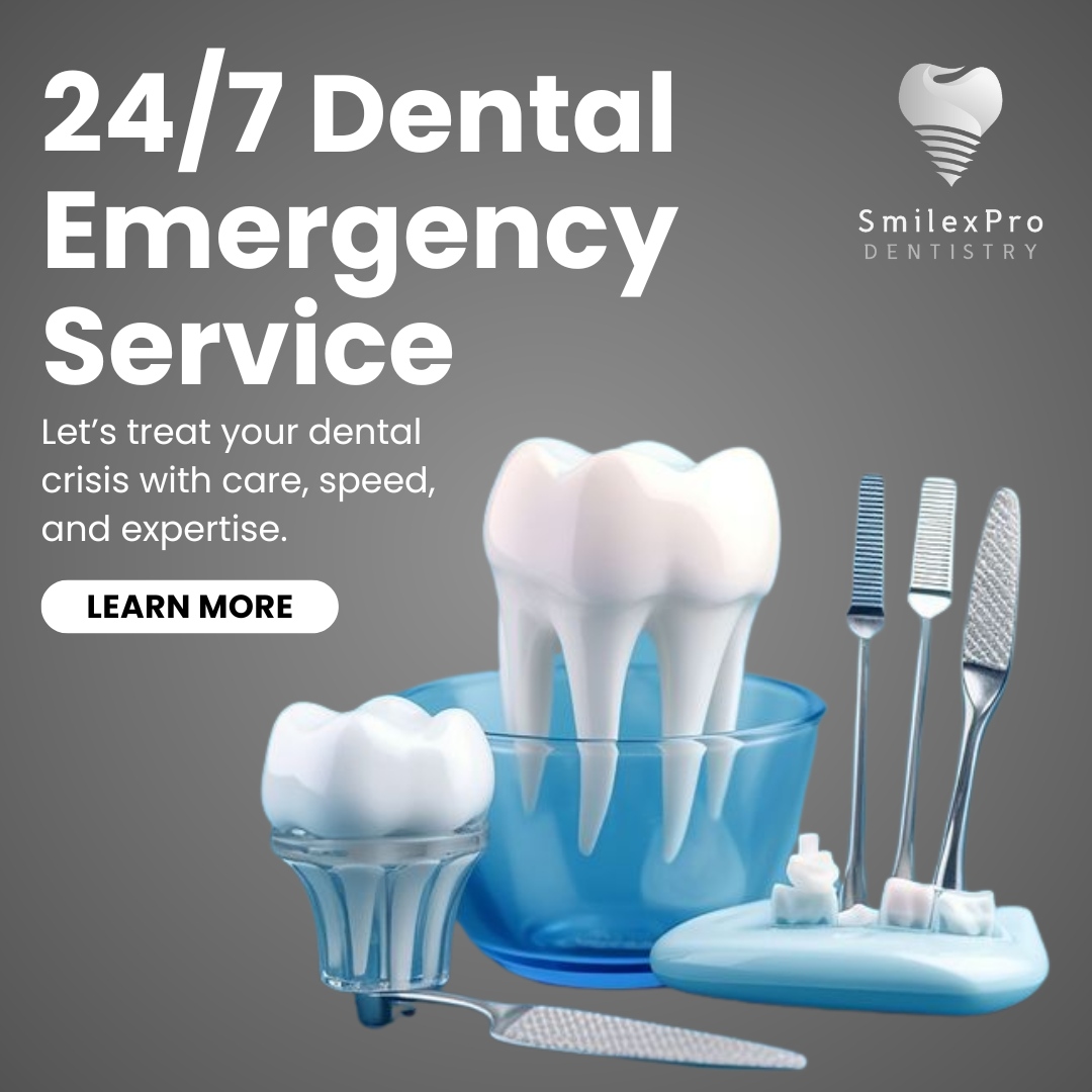 smilexpro's tweet photo. A dental crisis can happen anytime, but don’t worry, we’ve got you covered.

Our team is here to provide expert care with speed and precision.

🦷 Emergency services available around the clock.
Call us now to get the relief you need!

#EmergencyDentalCare #24/7Care #SmilexPro ... https://t.co/erxanX9lJA