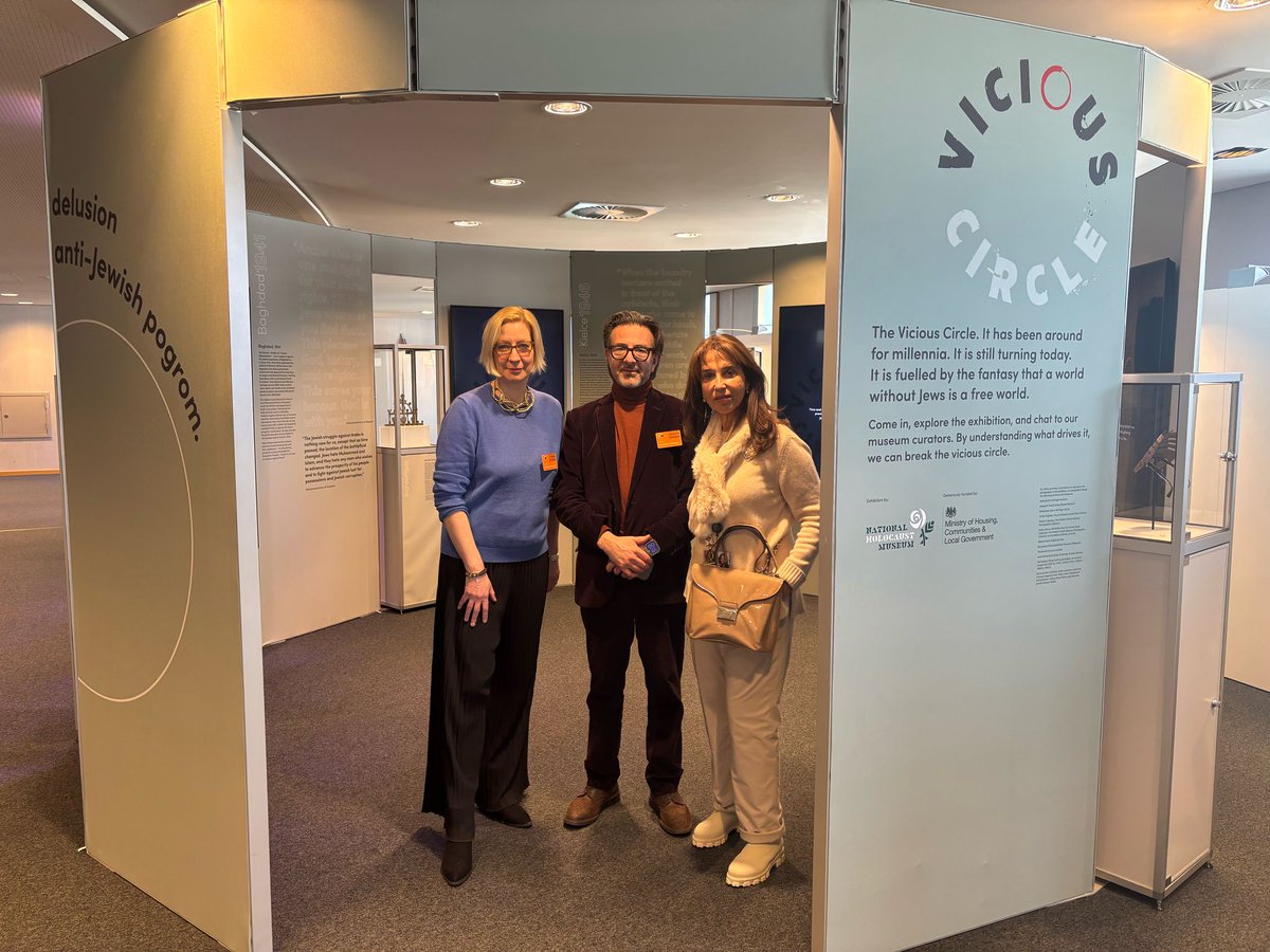 European Jewish Congress (@eurojewcong) on Twitter photo EJC Executive VP <a href="/rayakalenova/">Raya Kalenova</a> visited 'The Vicious Circle', a powerful exhibition at the European Parliament.
Created by <a href="/UniofNottingham/">Uni of Nottingham #WeAreUoN</a> and <a href="/HolocaustCentUK/">National Holocaust Museum UK</a>, it examines the recurring patterns of antisemitism through striking visual storytelling, focusing on the perpetrators EJC Executive VP <a href="/rayakalenova/">Raya Kalenova</a> visited 'The Vicious Circle', a powerful exhibition at the European Parliament.
Created by <a href="/UniofNottingham/">Uni of Nottingham #WeAreUoN</a> and <a href="/HolocaustCentUK/">National Holocaust Museum UK</a>, it examines the recurring patterns of antisemitism through striking visual storytelling, focusing on the perpetrators