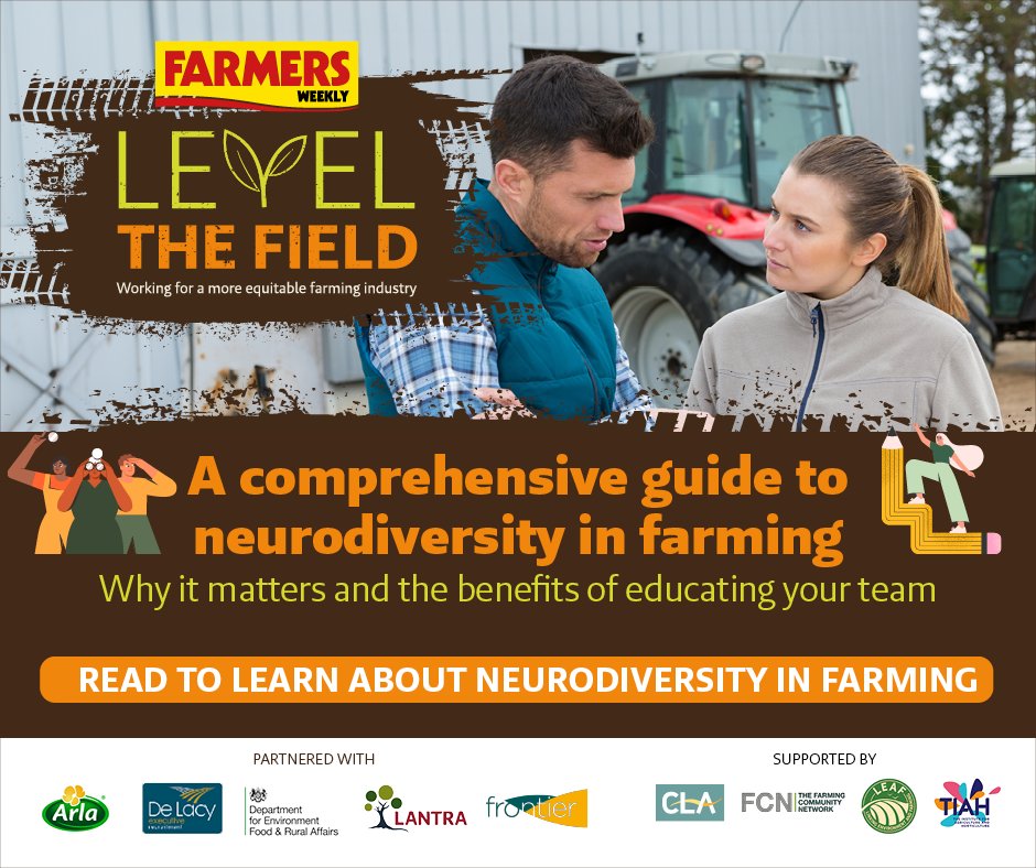 🧠 Neurodivergent people are thought to make up 15-20% of the global population.

But a recent Farmers Weekly’s survey found figures could be twice as high in farming than in the general population.

READ OUR GUIDE: ow.ly/fQgx50V2NGV
