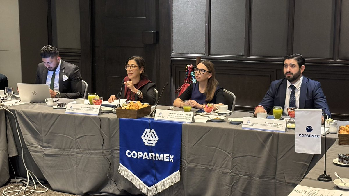 JosefinaRomanV's tweet photo. 📌Imparto la ponencia 'Después del INAI ¿Qué sigue? Retos para el sector privado durante y después de la transición del instituto', coordinado por la Comisión Nacional de Ética e Integridad de @Coparmex.
Presenta y preside @leonorquiroz. https://t.co/bUpxkZ8vna