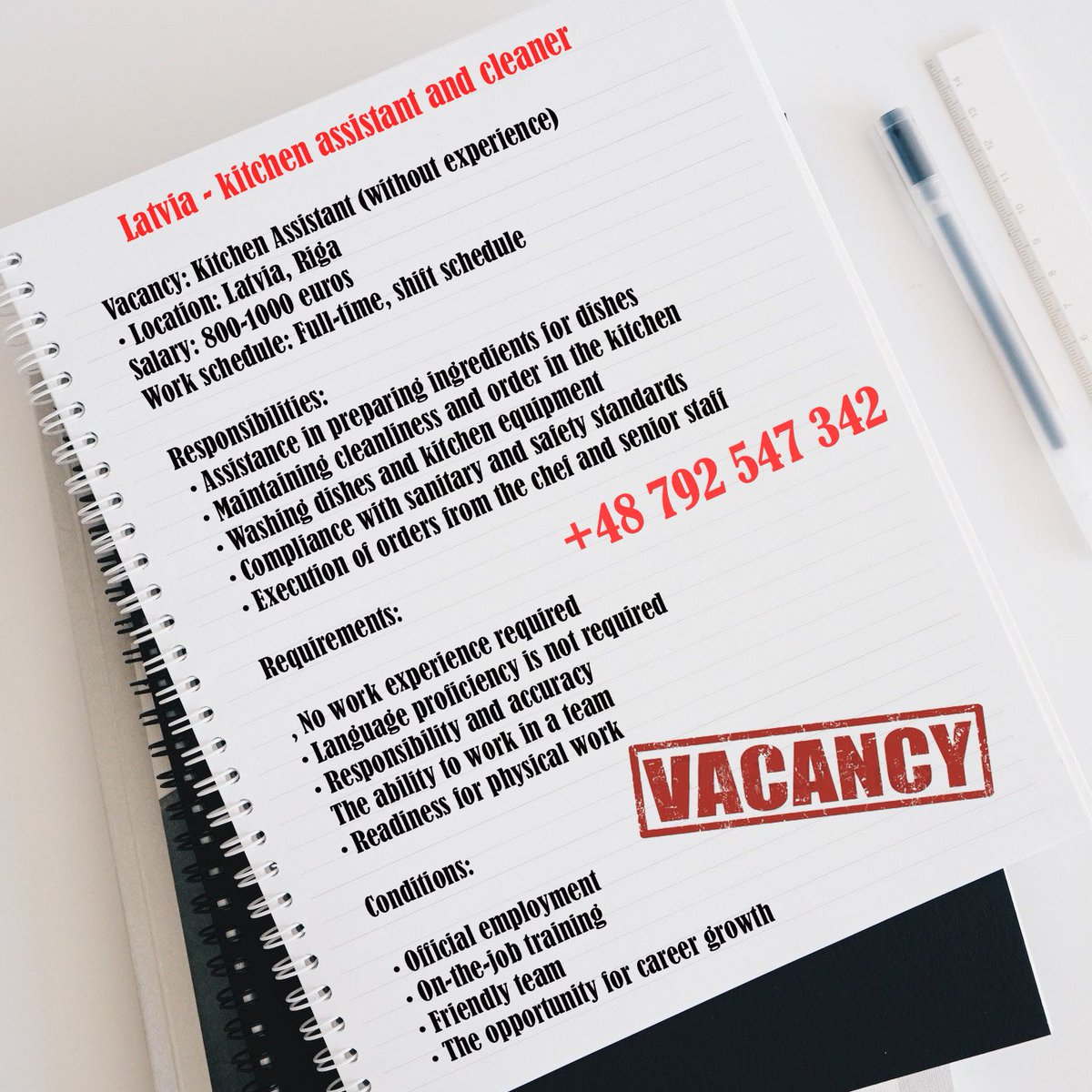 WorkPermitEU's tweet photo. Hello everyone, I have a job in different EU countries, I will be glad to cooperate! +48 792 547 342 whatsapp
#vacancy #workpermit #Latvia #indiawork #workeurope #asian #Bangladesh #Workers #workvisa #visa https://t.co/MCLU99gTmK