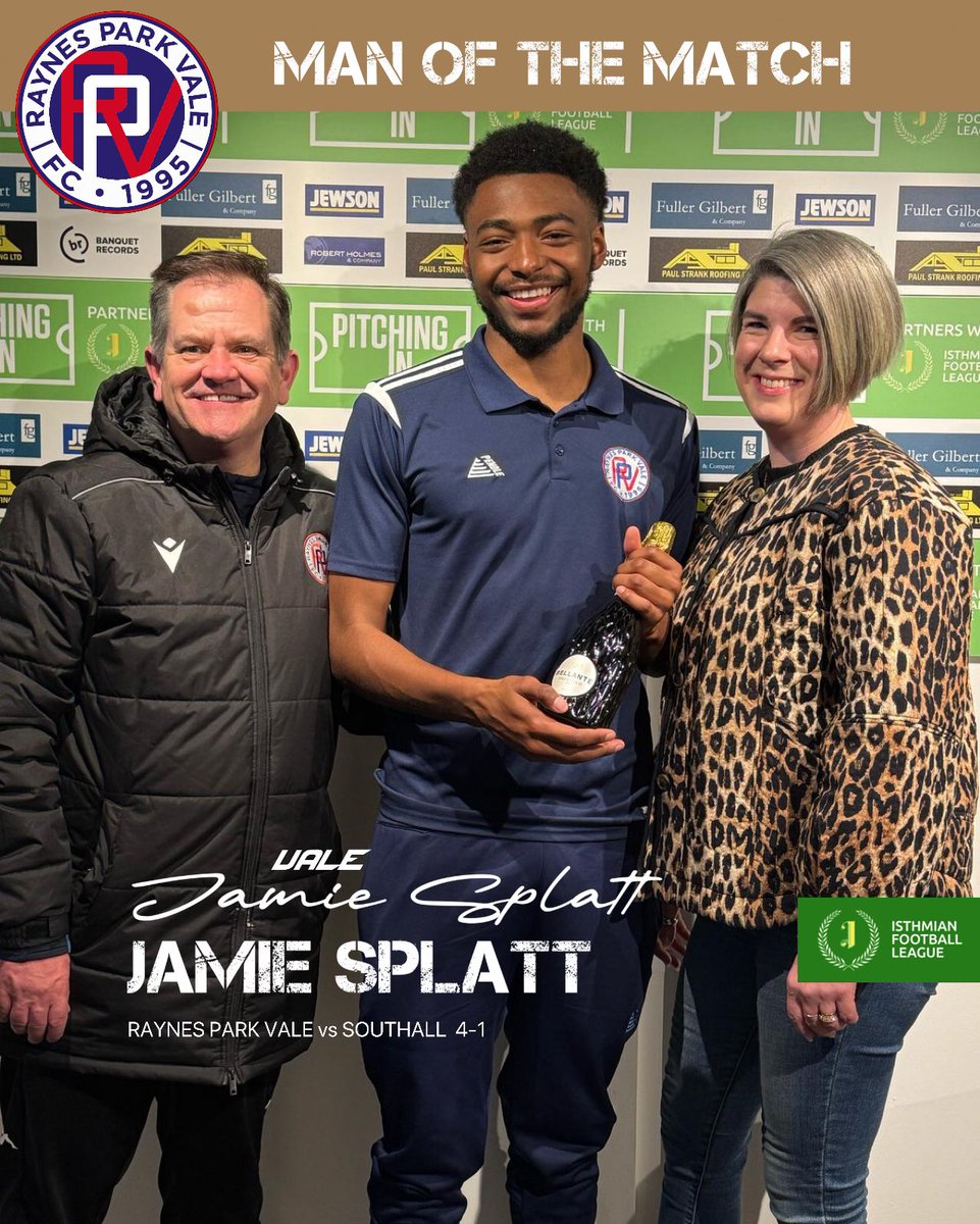 Raynes Park Vale FC (@rpvfc) on Twitter photo 🔵🔴 Last nights <a href="/BanquetRecords/">Banquet Records</a>
RPV ⚽️ Man of the Match was centre back Jamie Splatt. Jamie also hugely impressed away in his debut on Saturday at Horndean so a fantastic solid start for the entire Vale backline. Very well played Jamie 👏🏼🍾🫡 🔵🔴 Last nights <a href="/BanquetRecords/">Banquet Records</a>
RPV ⚽️ Man of the Match was centre back Jamie Splatt. Jamie also hugely impressed away in his debut on Saturday at Horndean so a fantastic solid start for the entire Vale backline. Very well played Jamie 👏🏼🍾🫡