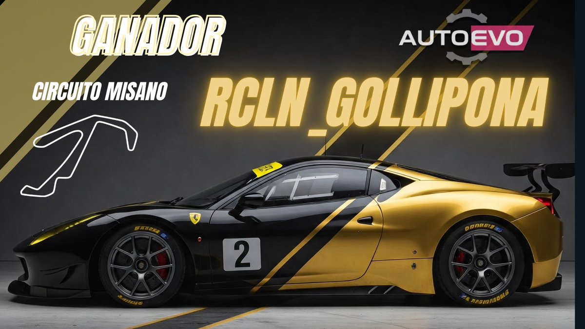 Buenas tardes compañeros!! 

Después de este gran fin de semana por Italia…concretamente en Misano circuit.
🇮🇹🇮🇹

 Tenemos nuestro ganador 🏆 

🎖️Rcln_Gallipona 🎖️

Podéis seguir toda la información del campeonato AUTOEVO TEAM, en nuestro discord 

discord.gg/vtPjpWfu