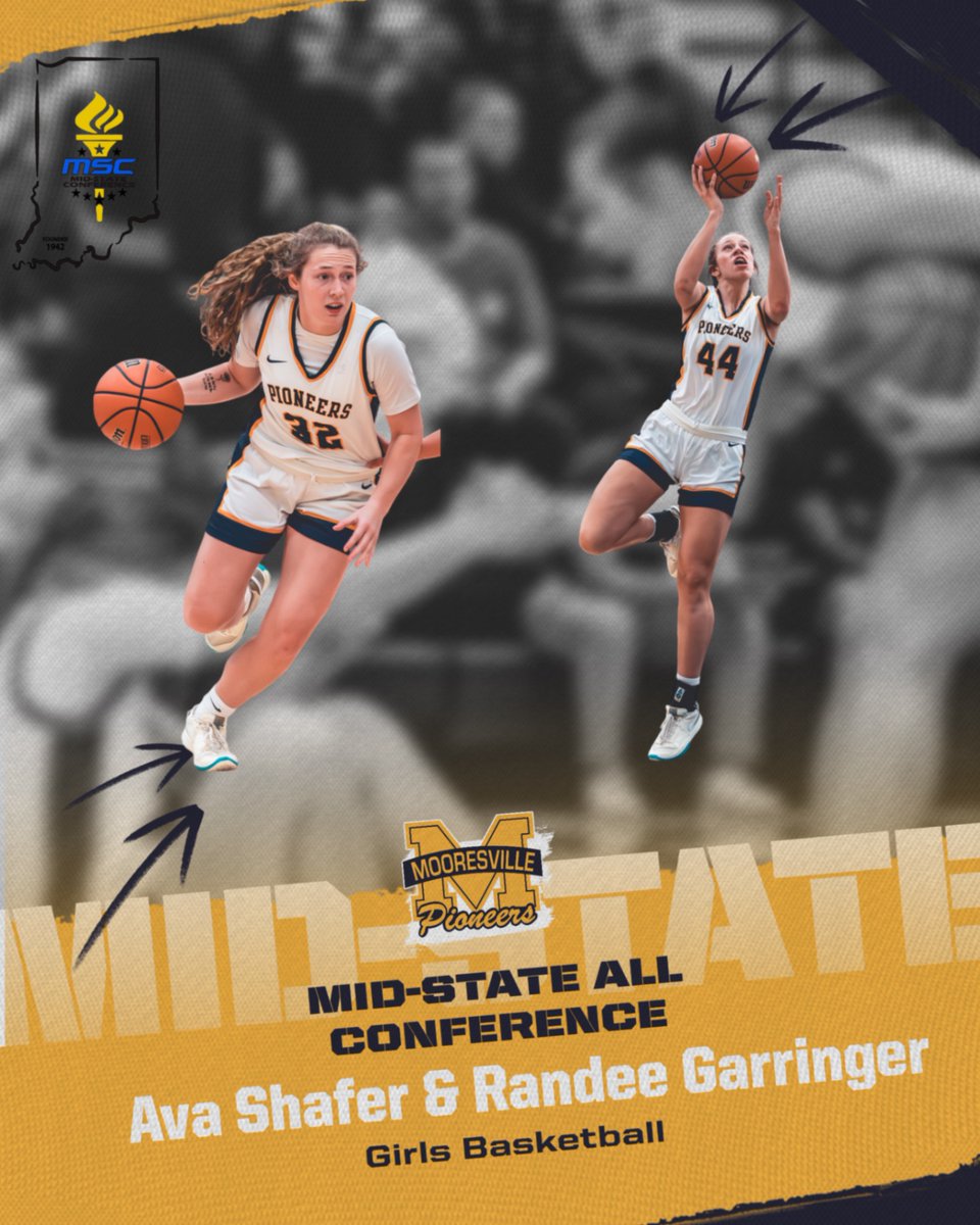 Congrats to Ava &amp; Randee on being named Mid-State All Conference for Girls basketball! #BeMOORE