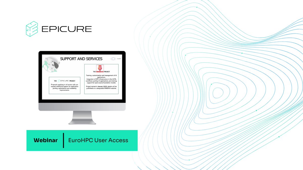 On January 30th, <a href="/Genci_fr/">Genci</a> hosted the "EuroHPC User Access" webinar, featuring a special presentation on EPICURE by <a href="/EuroHPC_JU/">EuroHPC Joint Undertaking</a> to guide the French scientific community on accessing EuroHPC's HPC resources.
#Supercomputing #HPC #Research #Science #suportservices