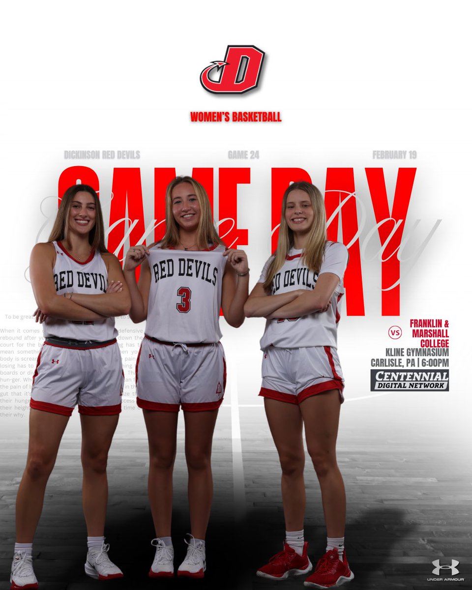 It’s GAME DAY‼️👹

Today we host the Franklin &amp; Marshall Diplomats in a conference match up here in Carlisle. Tip-off is set for 6:00PM. Links to tune in are in the bio! #rolldevs