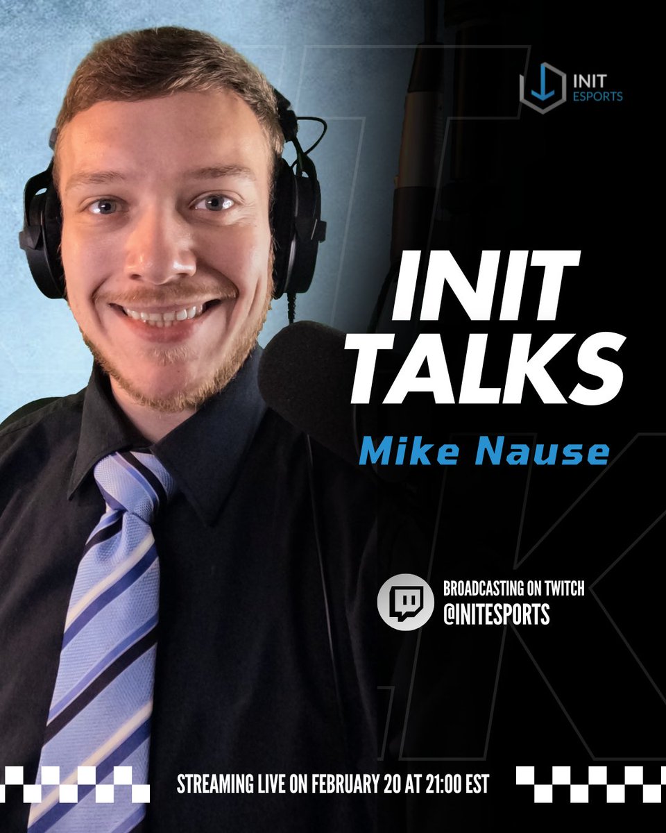 Don't miss out on our next #InitTalks with special guest <a href="/MikeNause/">Mike Nause</a>! Tune in this February 20, live on our Twitch channel at @initesports for an epic conversation you won’t want to miss!

#simracing #esports #gaming