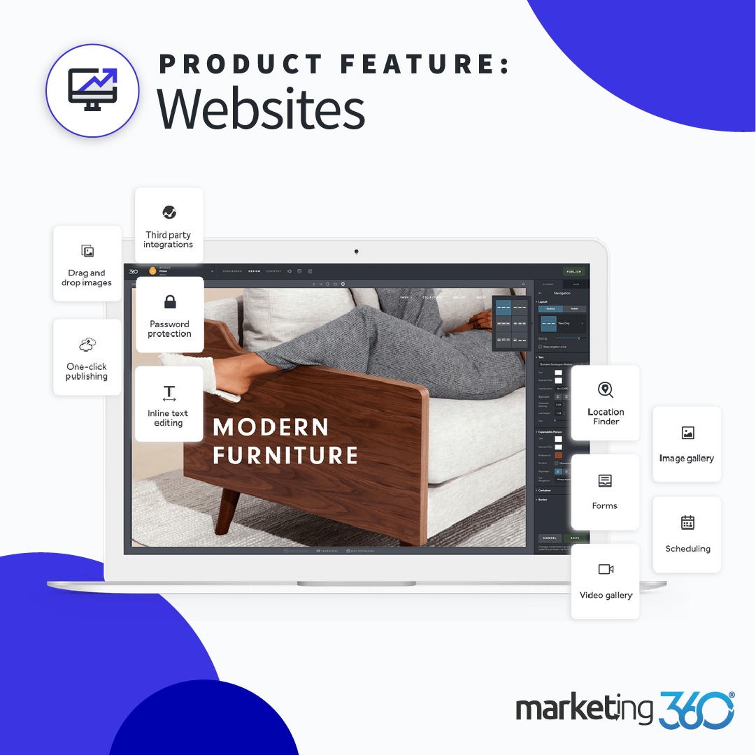 🌟 Elevate your online presence with Marketing 360 Websites!  
Discover modern designs, harness our AI Text Generator to create branded page titles, product descriptions, and more and enjoy a seamless way to sell online.

#WebDesign #Marketing360 #Ecommerce