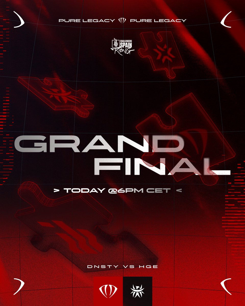 DNSTY (@dnstygg) on Twitter photo TODAY IS GRAND FINALS DAY
TODAY IS GRAND FINALS DAY
TODAY IS GRAND FINALS DAY
Our final battle against <a href="/HGEESPORTS/">HGE Esports</a> for the crown of #RisingMediaMrkt starts at 18:00.
#PureLegacy <a href="/LVPesVALORANT/">VALORANT Challengers Spain: Rising MediaMarkt</a> TODAY IS GRAND FINALS DAY
TODAY IS GRAND FINALS DAY
TODAY IS GRAND FINALS DAY
Our final battle against <a href="/HGEESPORTS/">HGE Esports</a> for the crown of #RisingMediaMrkt starts at 18:00.
#PureLegacy <a href="/LVPesVALORANT/">VALORANT Challengers Spain: Rising MediaMarkt</a>