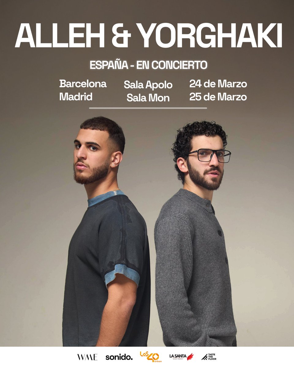 🔥 Alleh y Yorghaki arrasan en España con su hit ‘Capaz’ y su álbum ‘LA CIUDAD’ 🎶✨ De promesas emergentes a fenómeno global, el dúo venezolano conquista con su fusión única de pop, urbano y folklore. 🚀👇