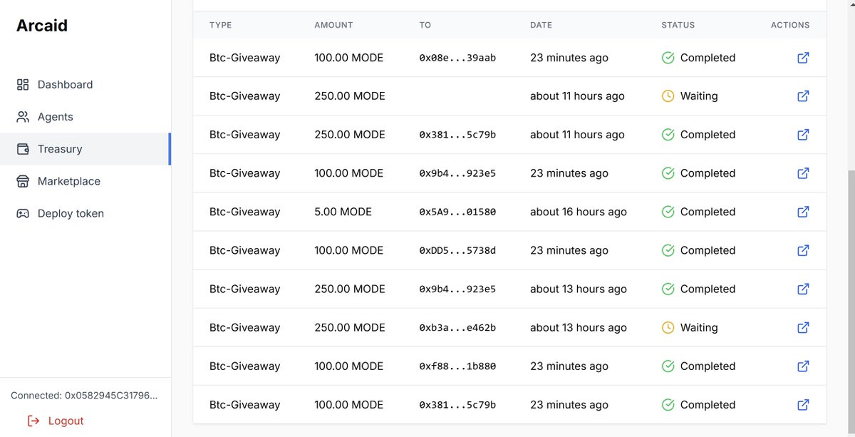BTW, meantime, GAMBL is playing around in the chats and giving away tokens

Here's how the dashboard for ARCAID agents looks, where soon everyone can launch such agents