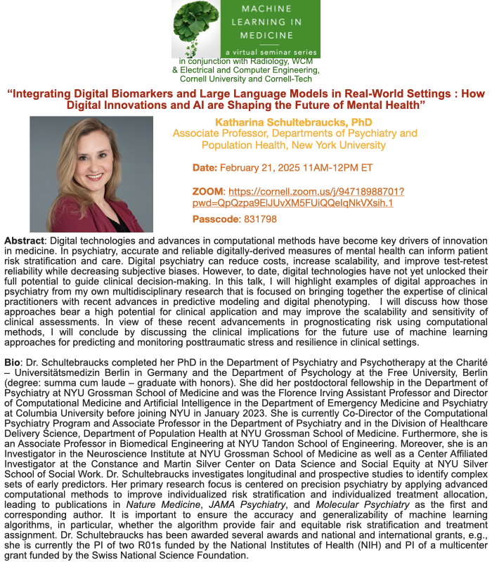 Machine Learning in Medicine Webinar tweet media