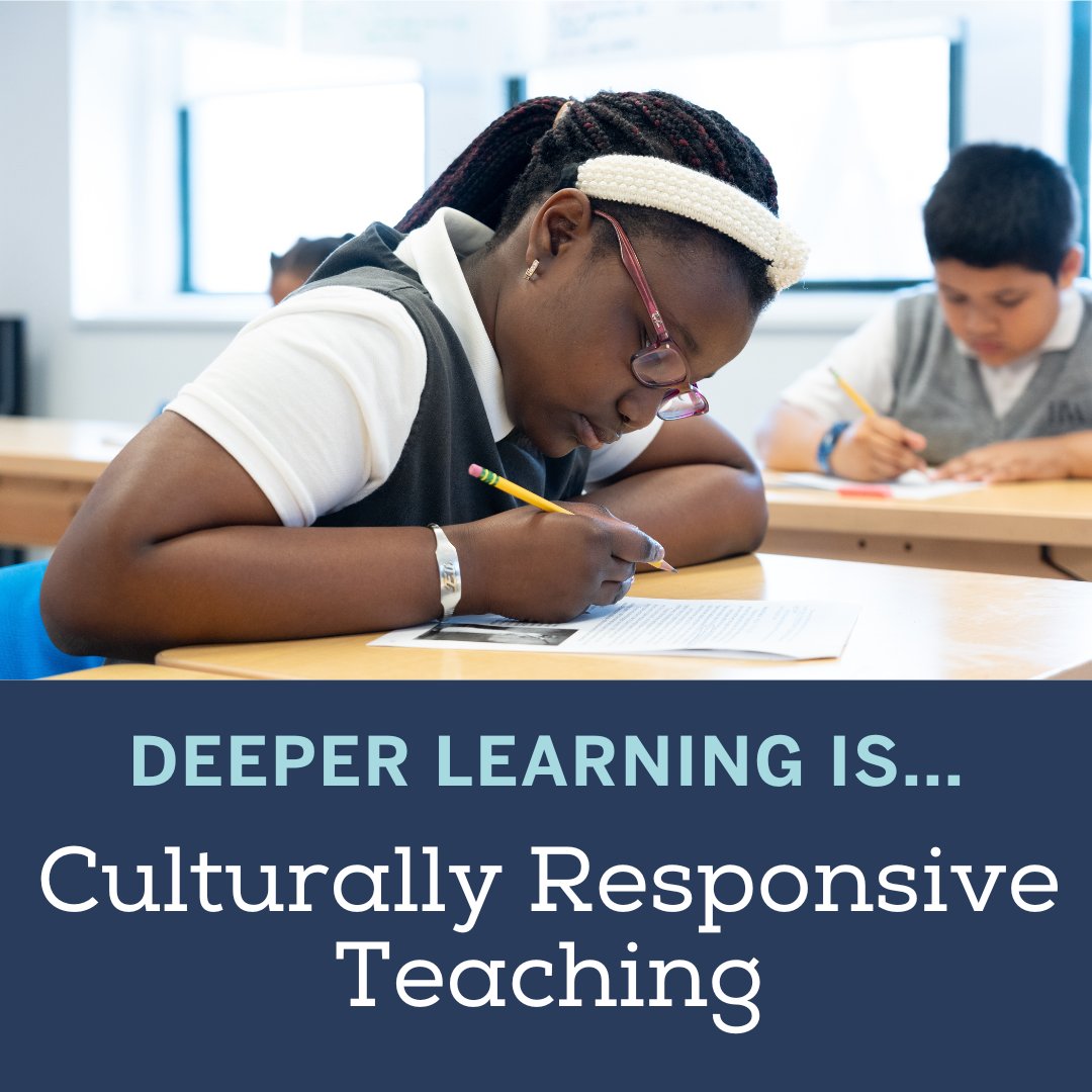 What we believe about our students informs our teaching. As educators we practice culturally responsive education by offering all students equal access to a cognitively demanding curriculum and ambitious instruction. Learn more : harlemvillageacademies.org/deeperlearning/