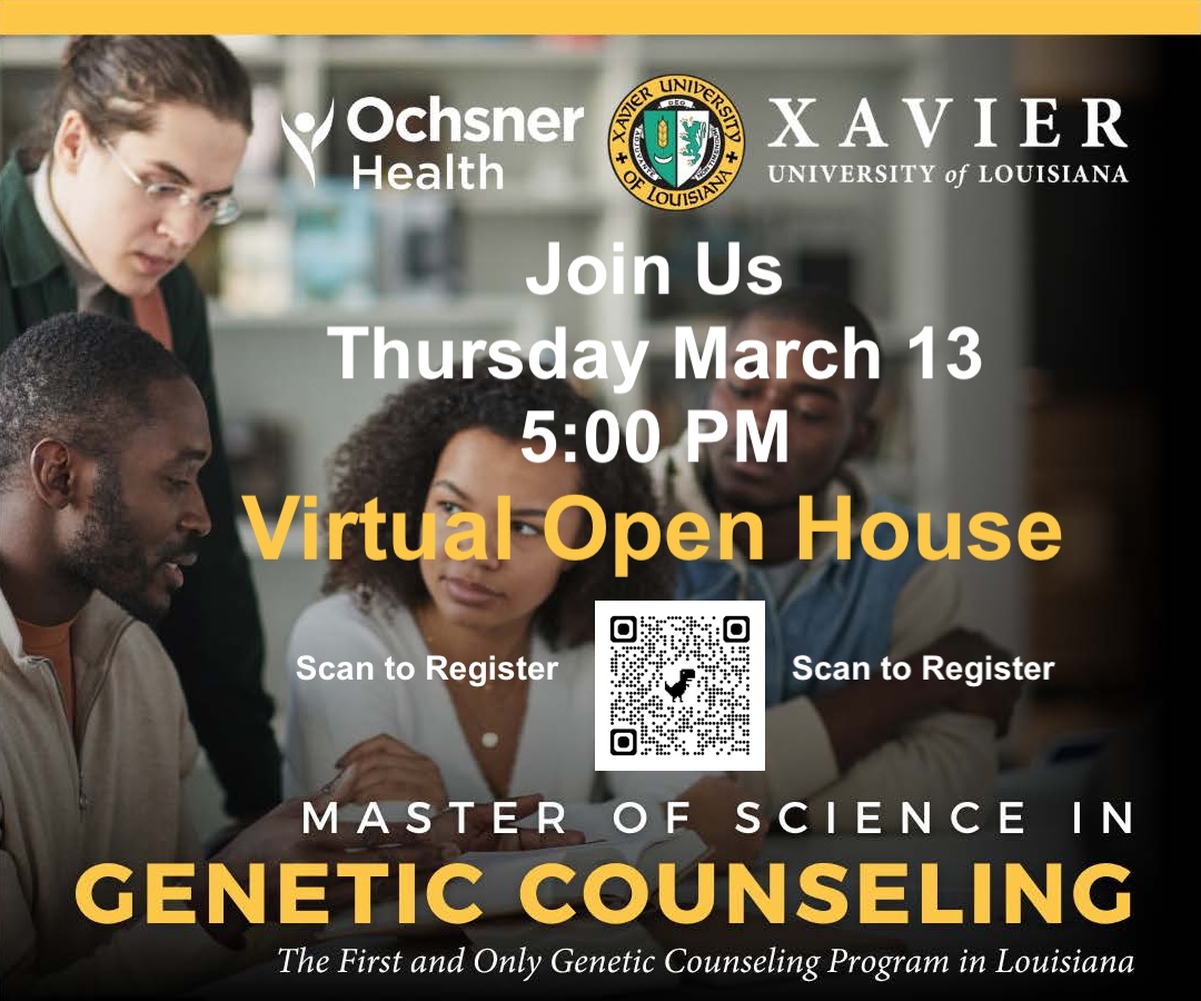 xulaGCP's tweet photo. Join us on March 13, 2025 , at 5 PM CT for an inside look at our Genetic Counseling Program. Learn about our mission, curriculum, and how we’re shaping the future of genetics.
https://t.co/R4s6YbPCtX https://t.co/kS9vcgp9Jc