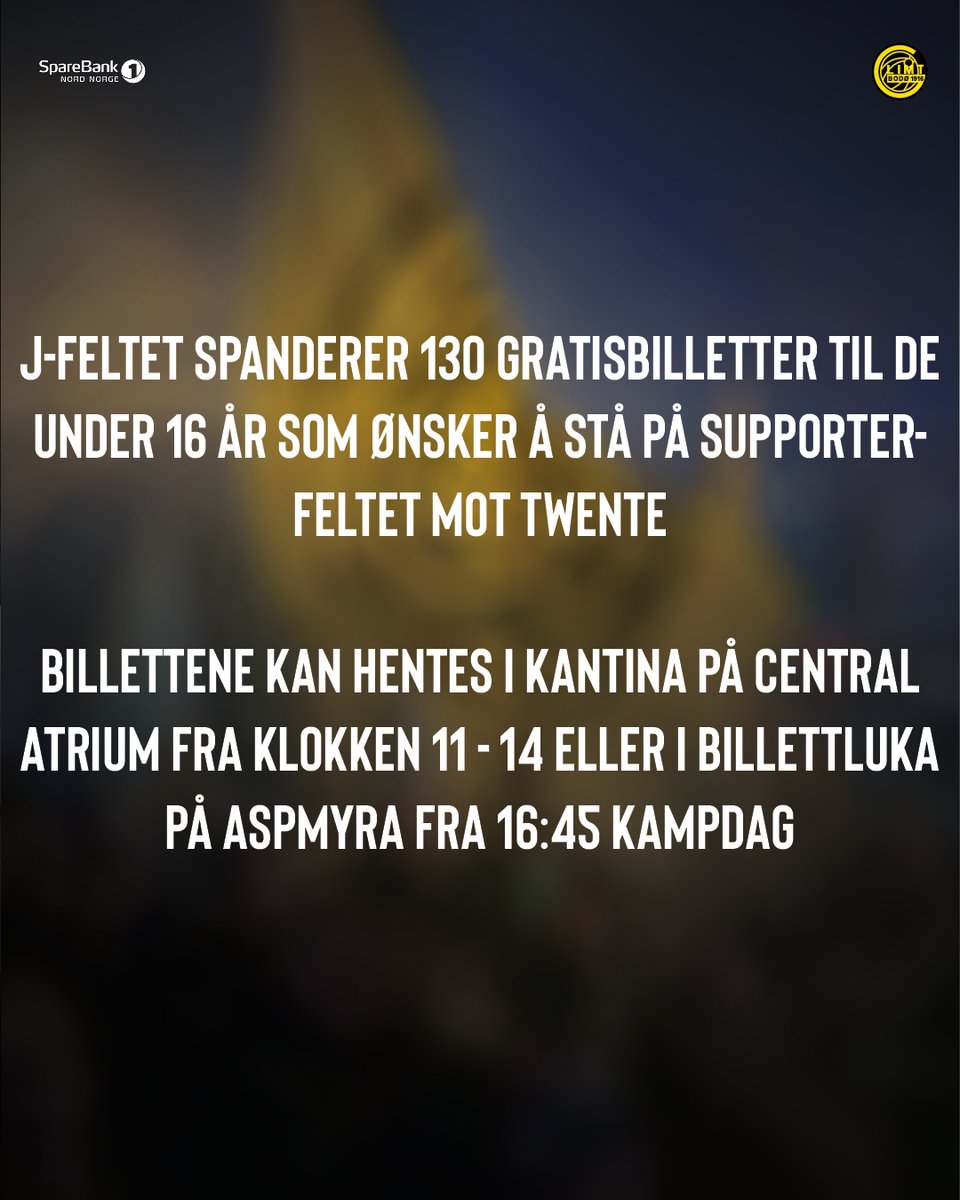 J-feltet gir bort 130 billetter til de under 16 år til kampen mot Twente 🥳