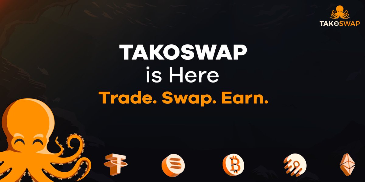 takoswap's tweet photo. Tako Ichiban 🌊🐙

Hello DeFi & OpenGPU community! 👥

We’re excited to introduce TakoSwap—a next-gen AI-assisted DeX & DeFi platform built on OpenGPU with the support of the @OpenGPUfndn  

🔹 AI-Powered Assistance: TakoSwap integrates active AI tools to enhance user experience, facilitate trades, and simplify DeFi
🔹 Launching Soon on OpenGPU Testnet—be among the first to explore and test
🔹 Multichain Vision—rooted in OpenGPU, expanding to Ethereum, BSC, Solana & beyond
🔹 Community Governance Ahead—TakoSwap aims to evolve into a community-driven ecosystem, where users help shape the future of DeFi 💡

P.S. OpenDEX is now officially TakoSwap! 🚀

Let's ride! 🌊🐙