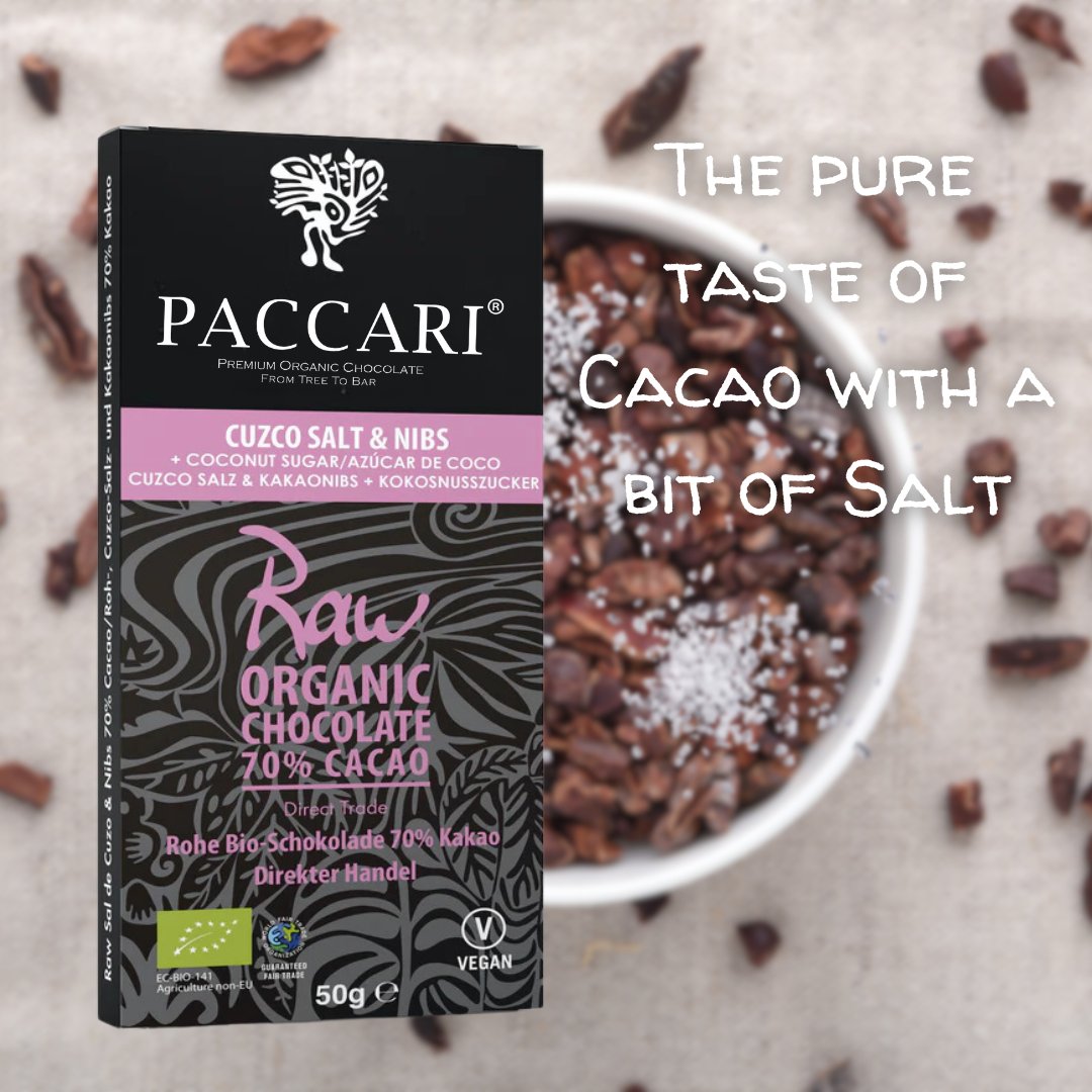 One of the most beloved bars we have, with a unique flavour and texture you will never forget!
Get it here!
paccarichocolate.uk

#vegan #veganrecipes #veganuk #paccari #paccariuk #organic #chocolate #veganchocolate #chocolateaddict #fairtradechocolate #glutenfree #tasty