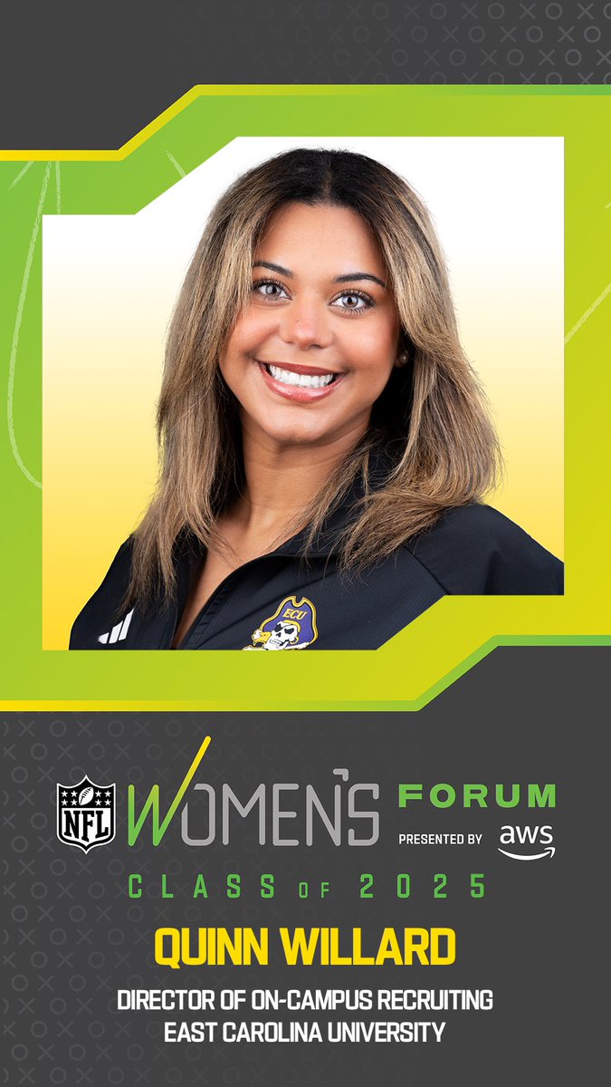 Proud and excited to be among 40 women selected for the 2025 #NFLWomensForum at the NFL Combine next week! Looking forward to learning from <a href="/NFL/">NFL</a> leaders in player engagement and operations and connecting with incredible women in college football. #FuturelsNow