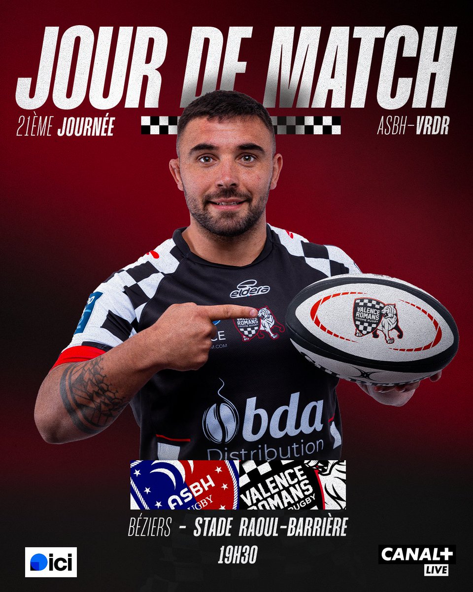 VRDRrugby's tweet photo. ๐น๐พ๐๐ ๐ณ๐ด ๐ผ๐ฐ๐๐ฒ๐ท
@ASBHOfficiel๐ ๐ฉ๐ฅ๐๐ฅ
๐๐๐๐๐๐ ๐๐ ๐๐๐๐๐ :
โพ๏ธ Canal+ Live
โพ๏ธ @icidromeardeche (87.9 FM)
โพ๏ธ Live sur l'appli et Twitter
โพ๏ธ รvolution du score en stories
โพ๏ธ Scores mi-temps et fin de match
โพ๏ธ Stadium GO : https://t.co/CIPETgJEIf
#ASBHVRDR https://t.co/QZpke0x6r3