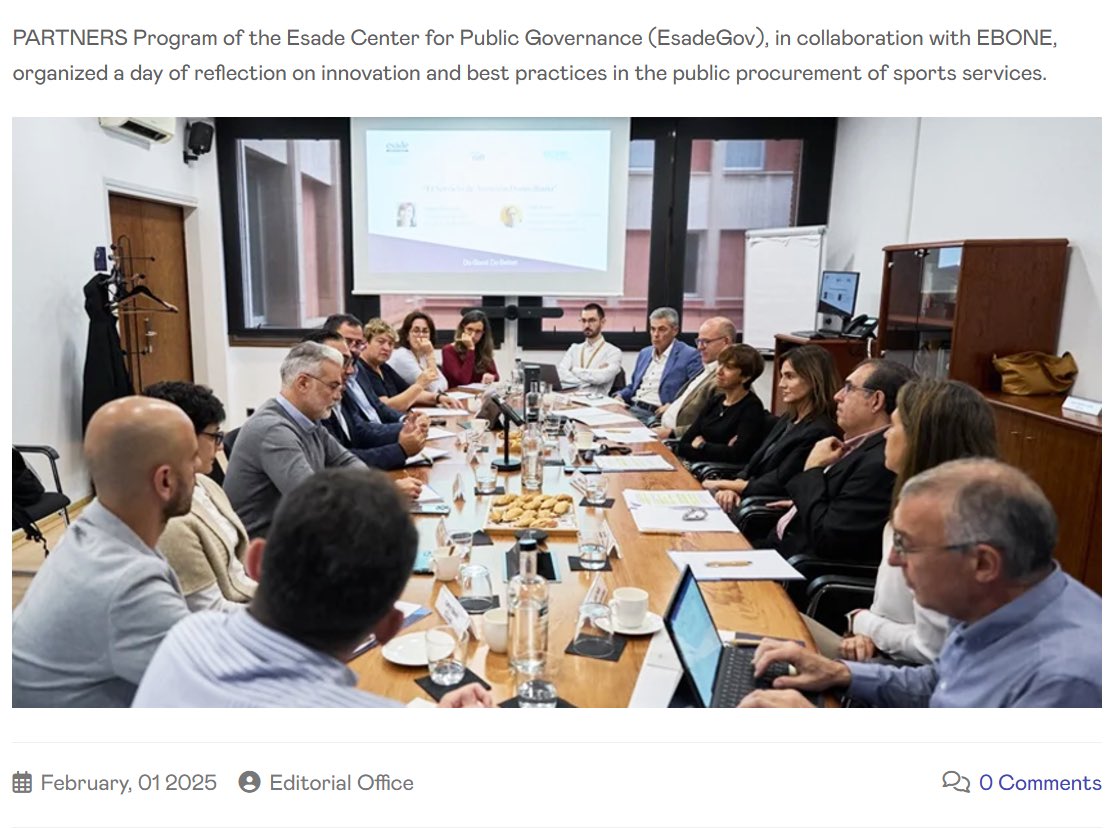 Innovació i bones pràctiques en la contractació pública de serveis esportius: experiències locals esadepublic.esade.edu/posts/post/inn…