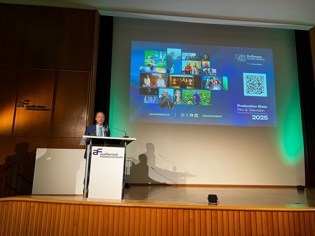 Ireland Embassy Berlin (@irlembberlin) on Twitter photo DHoM John Lynam delivered remarks at this year's #Berlinale Ireland Reception, hosted by <a href="/ScreenIreland/">Screen Ireland</a> with support from the Embassy.
The reception was attended by 100s of film professionals, & was a chance to celebrate 🇮🇪 films premiered at #Berlinale2025: Christy & Tin City. DHoM John Lynam delivered remarks at this year's #Berlinale Ireland Reception, hosted by <a href="/ScreenIreland/">Screen Ireland</a> with support from the Embassy.
The reception was attended by 100s of film professionals, & was a chance to celebrate 🇮🇪 films premiered at #Berlinale2025: Christy & Tin City.