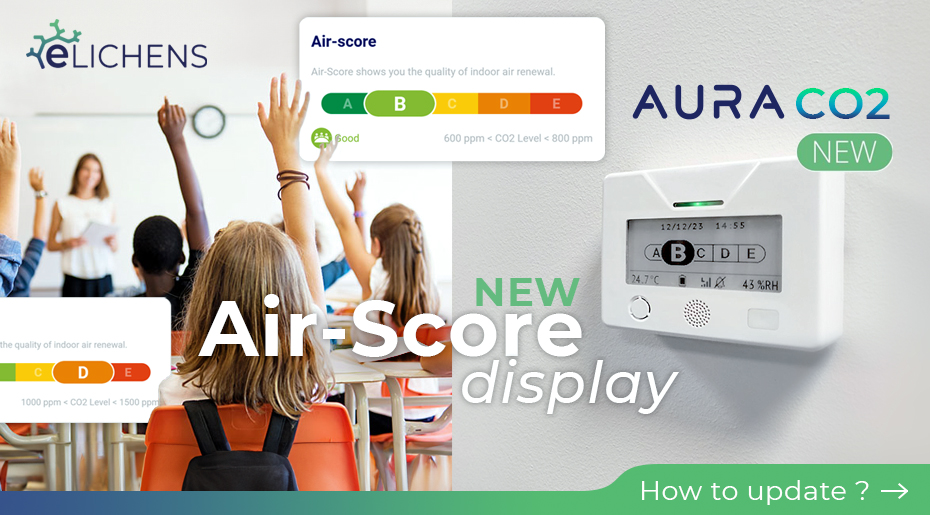 🚀Update your Aura-CO2 with Air-Score Display!
(🄰🄱🅲🄳🄴) a powerful index to assess #IndoorAirQuality

💡Press the button 3 times to change displays.

🔄How to update? elichens.com/blog-posts/air…

📩Get a quote at info@elichens.com

#AirScore #AuraCO2 #Innovation <a href="/nousaerons/">LET'S AIR</a>