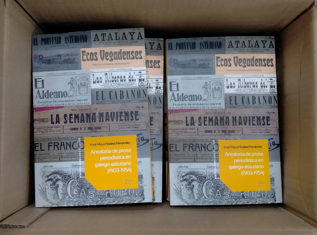 Inda nun se distribuíu porque chegóu hoi d'imprenta a <a href="/edicionesTrabe/">edicionesTrabe</a>, pro póñovolo aquí pra enchervos el oyo. Apuntade: "Antoloxía de prosa periodística en galego-asturiano (1903-1954)". 😉