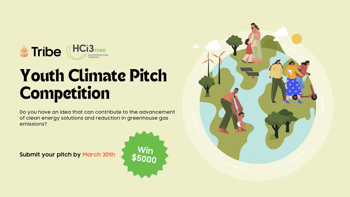 Nova Scotian youth — have a clean energy idea? Pitch it and win up to $5000! 🌱 Join the Youth Climate Pitch Competition, and help turn your idea into action. Open to innovators aged 16-30 💡
Learn more: tribenetwork.ca/programs/youth…
#TribeNetwork #HCi3 #PitchCompetition #ClimateChange