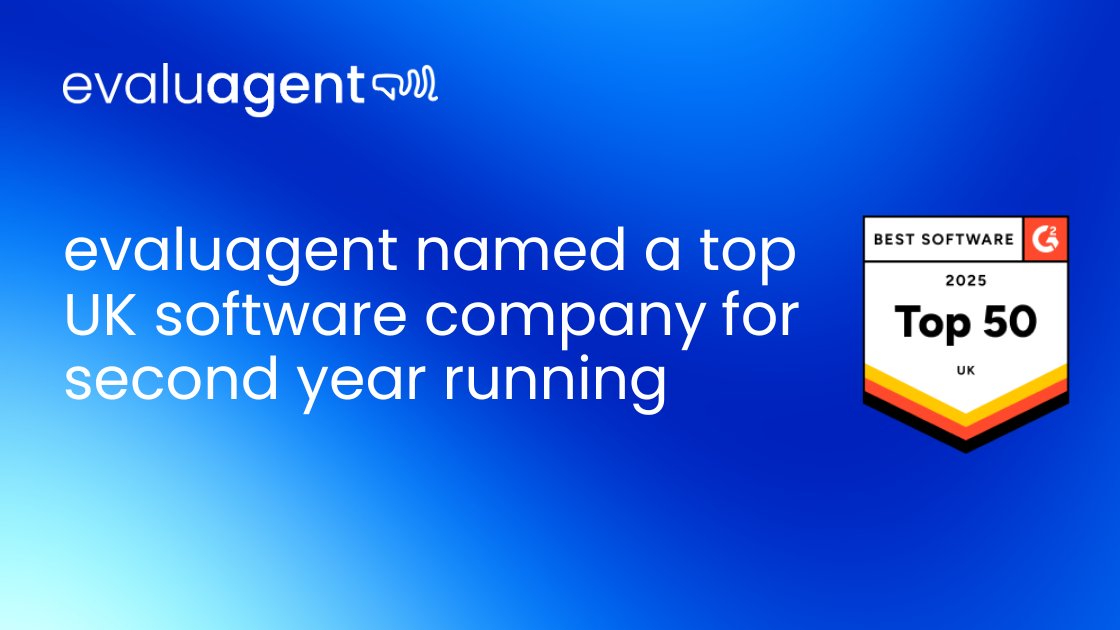 We're delighted to be recognized as a Top 50 UK software company by G2 - for the second year in a row! 🏆

Learn more about G2, the ranking and evaluagent in our latest news release ⬇️