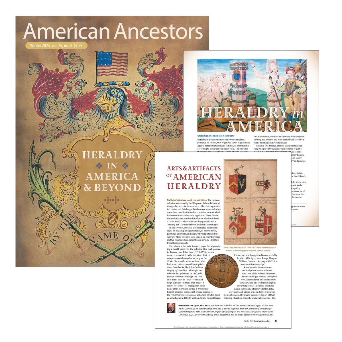 The winter 2025 edition of the American Ancestors Magazine is now available! This issue of American Ancestors magazine focuses on the history and impact of heraldry and tells the story of a man who was enslaved, then freed, by the family of John Jay. hubs.ly/Q0375kCH0