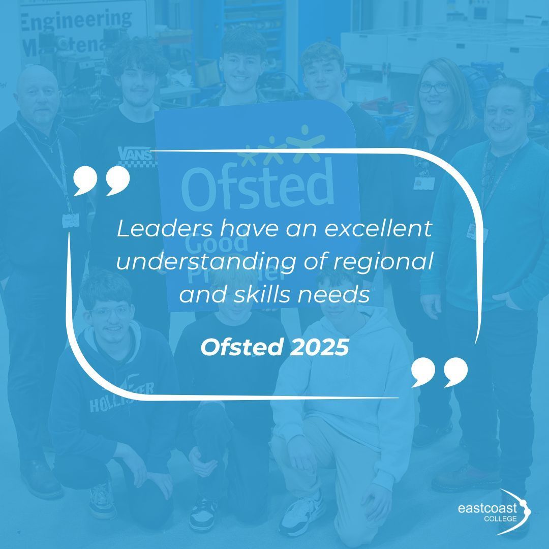 Our recent Ofsted inspection highlighted leaders' exceptional understanding of regional and skills needs, demonstrating a commitment to addressing local challenges and fostering growth within our community. 🌟📈