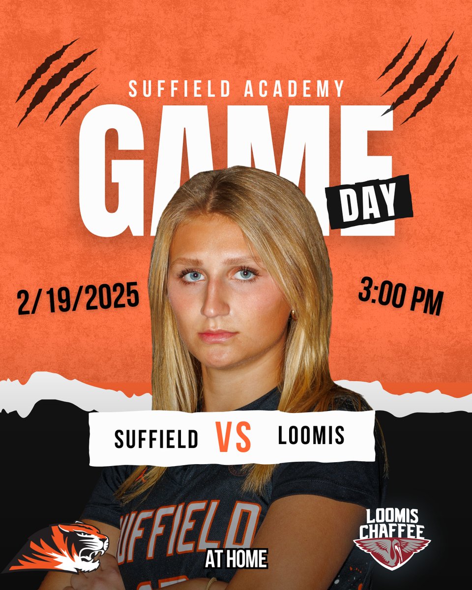 Game Day!
Suffield Academy 🆚 Loomis Chaffee
📍 Home
⏰ 3:00 PM

Locked in and ready to defend our house! 🐾🔥 

#SAGBB #SuffieldGirlsBasketball #SuffieldAcademy