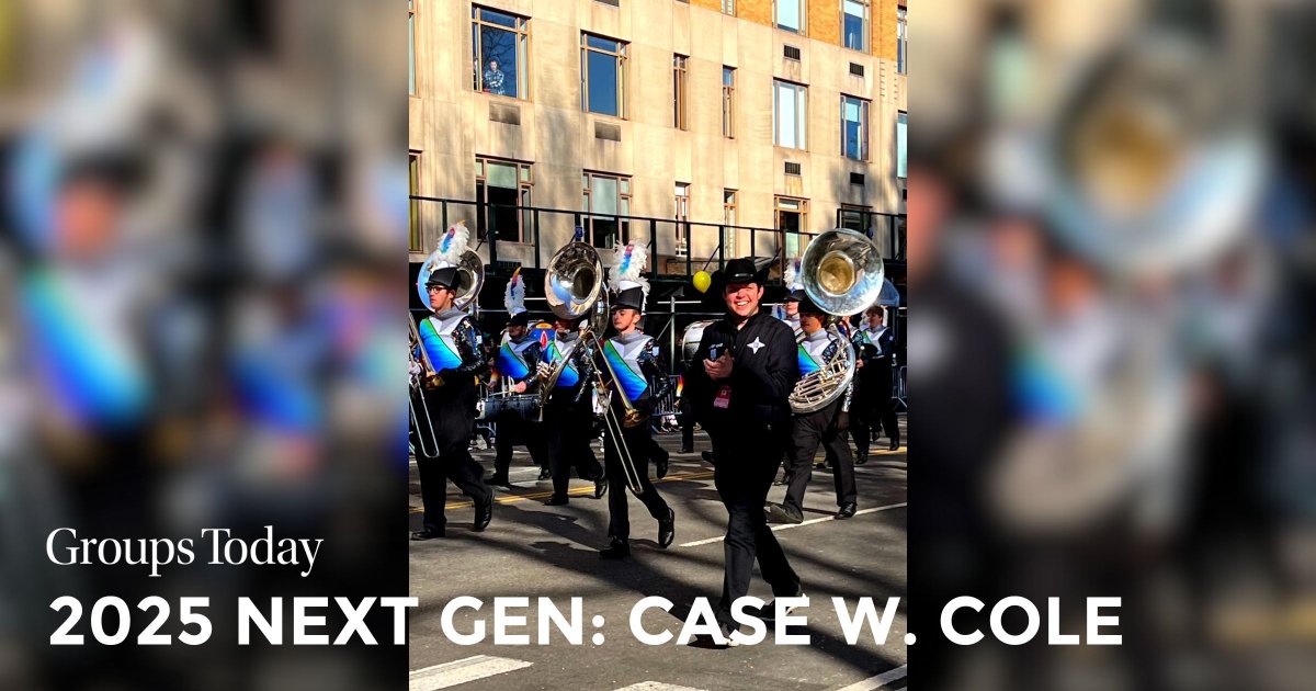 GroupsToday's tweet image. Meet one of our #2025NextGens, Case Cole! Involved with SYTA, Cole serves on multiple committees and plays key roles across his family’s travel brands—@superholiday75, Music USA, and Educational Experiences. buff.ly/4jXcmGj Photos courtesy of Case W. Cole.